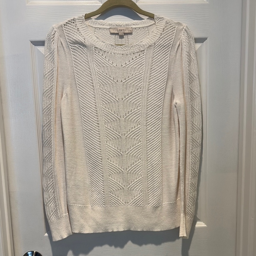 MWOT LOFT MP Cream Sweater for Women